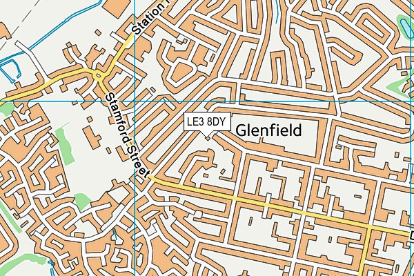 LE3 8DY map - OS VectorMap District (Ordnance Survey)