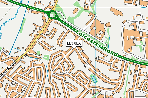 LE3 8EA map - OS VectorMap District (Ordnance Survey)