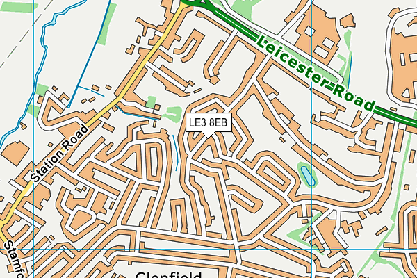 LE3 8EB map - OS VectorMap District (Ordnance Survey)