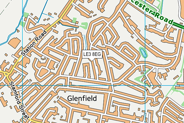 LE3 8EG map - OS VectorMap District (Ordnance Survey)