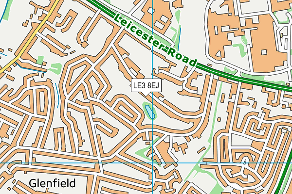LE3 8EJ map - OS VectorMap District (Ordnance Survey)
