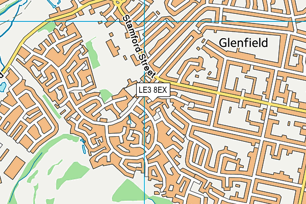LE3 8EX map - OS VectorMap District (Ordnance Survey)