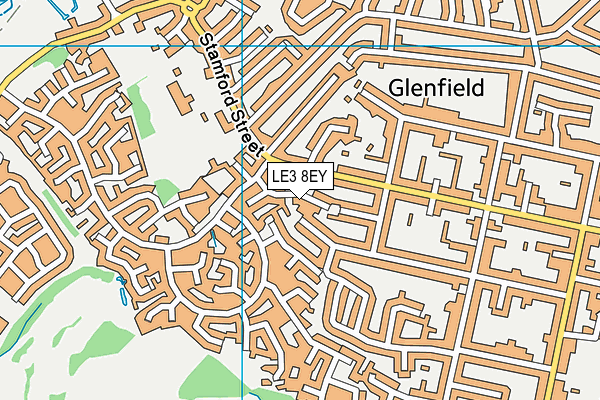 LE3 8EY map - OS VectorMap District (Ordnance Survey)