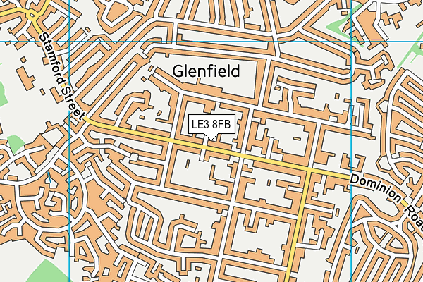 LE3 8FB map - OS VectorMap District (Ordnance Survey)