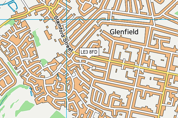 LE3 8FD map - OS VectorMap District (Ordnance Survey)