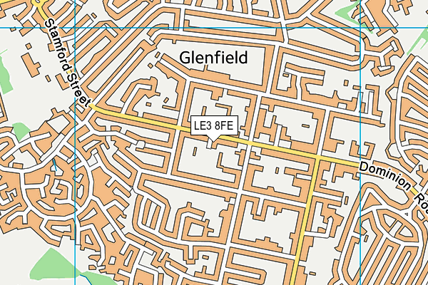 LE3 8FE map - OS VectorMap District (Ordnance Survey)