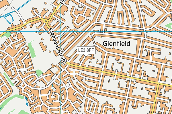 LE3 8FF map - OS VectorMap District (Ordnance Survey)