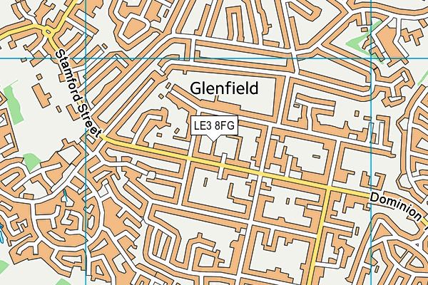 LE3 8FG map - OS VectorMap District (Ordnance Survey)