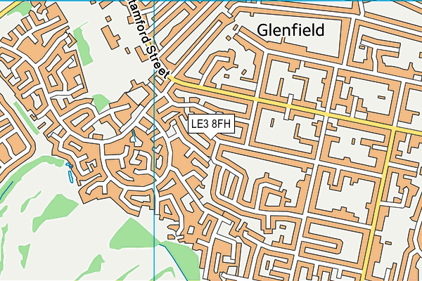 LE3 8FH map - OS VectorMap District (Ordnance Survey)