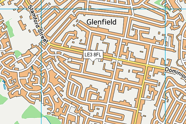 LE3 8FL map - OS VectorMap District (Ordnance Survey)