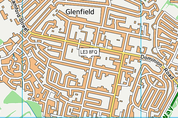 LE3 8FQ map - OS VectorMap District (Ordnance Survey)