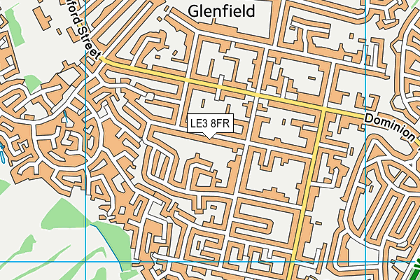 LE3 8FR map - OS VectorMap District (Ordnance Survey)