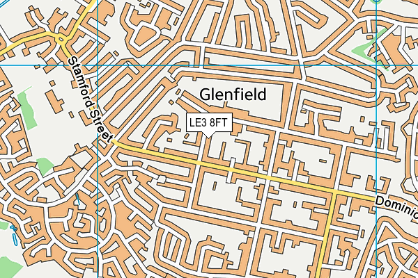 LE3 8FT map - OS VectorMap District (Ordnance Survey)