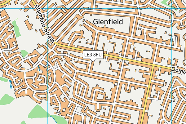 LE3 8FU map - OS VectorMap District (Ordnance Survey)