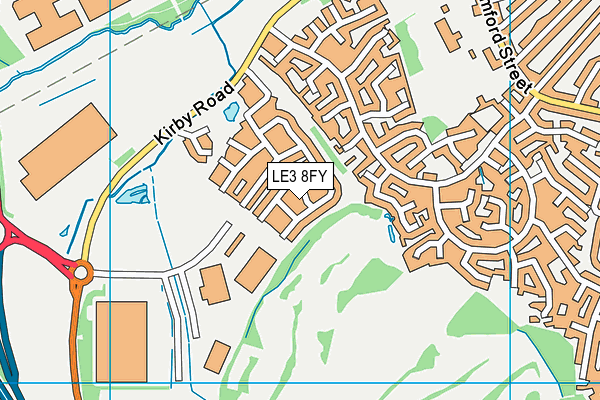 LE3 8FY map - OS VectorMap District (Ordnance Survey)