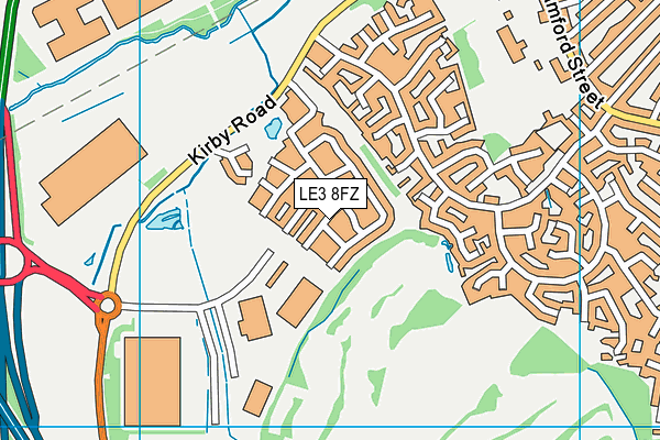 LE3 8FZ map - OS VectorMap District (Ordnance Survey)