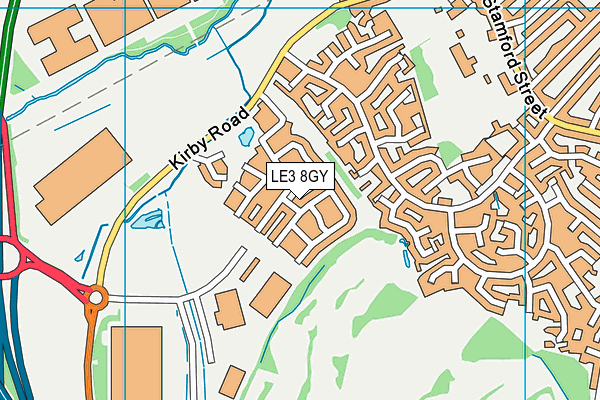 LE3 8GY map - OS VectorMap District (Ordnance Survey)