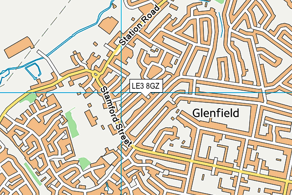 LE3 8GZ map - OS VectorMap District (Ordnance Survey)
