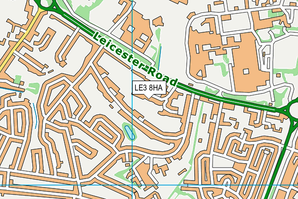LE3 8HA map - OS VectorMap District (Ordnance Survey)