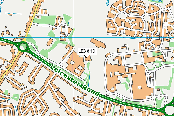 LE3 8HD map - OS VectorMap District (Ordnance Survey)