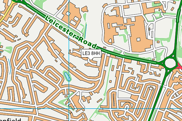 LE3 8HH map - OS VectorMap District (Ordnance Survey)