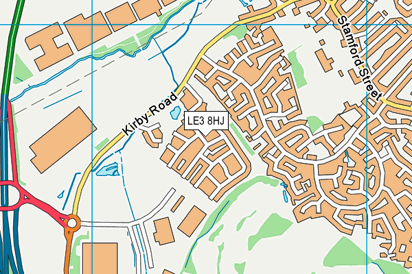 LE3 8HJ map - OS VectorMap District (Ordnance Survey)