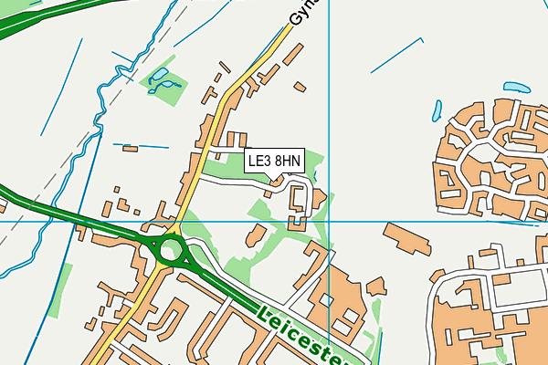 LE3 8HN map - OS VectorMap District (Ordnance Survey)