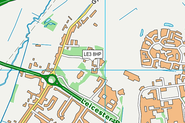 LE3 8HP map - OS VectorMap District (Ordnance Survey)