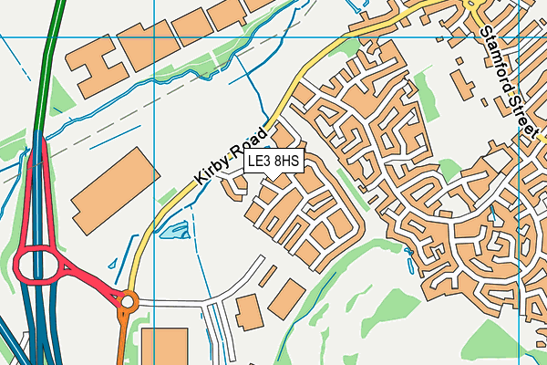 LE3 8HS map - OS VectorMap District (Ordnance Survey)