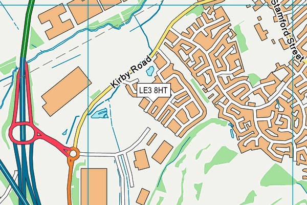 LE3 8HT map - OS VectorMap District (Ordnance Survey)