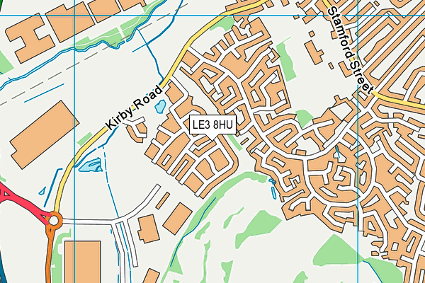 LE3 8HU map - OS VectorMap District (Ordnance Survey)