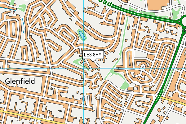 LE3 8HY map - OS VectorMap District (Ordnance Survey)