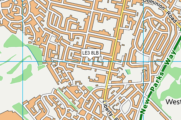 LE3 8LB map - OS VectorMap District (Ordnance Survey)