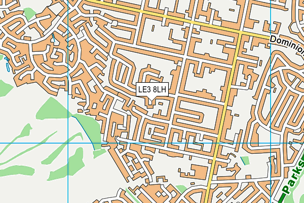 LE3 8LH map - OS VectorMap District (Ordnance Survey)