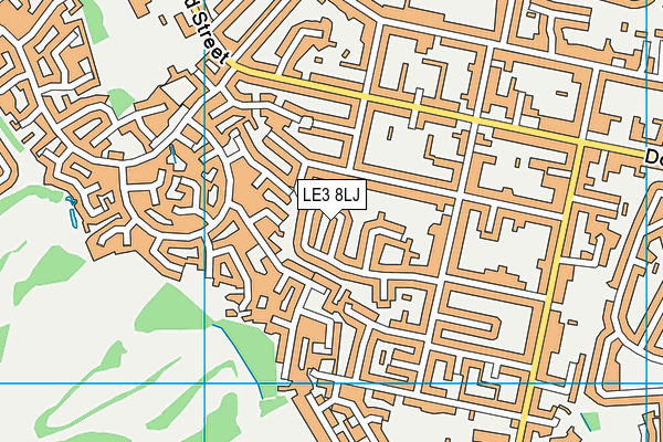 LE3 8LJ map - OS VectorMap District (Ordnance Survey)