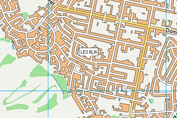 LE3 8LN map - OS VectorMap District (Ordnance Survey)