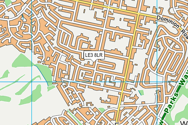 LE3 8LR map - OS VectorMap District (Ordnance Survey)