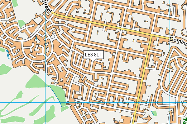LE3 8LT map - OS VectorMap District (Ordnance Survey)