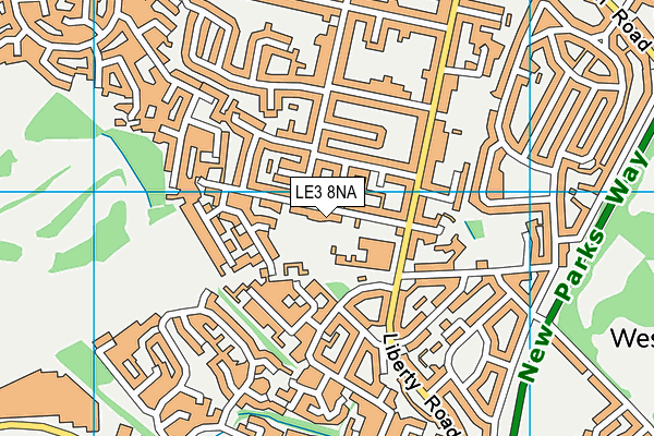 LE3 8NA map - OS VectorMap District (Ordnance Survey)
