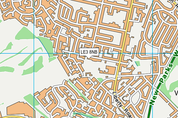 LE3 8NB map - OS VectorMap District (Ordnance Survey)