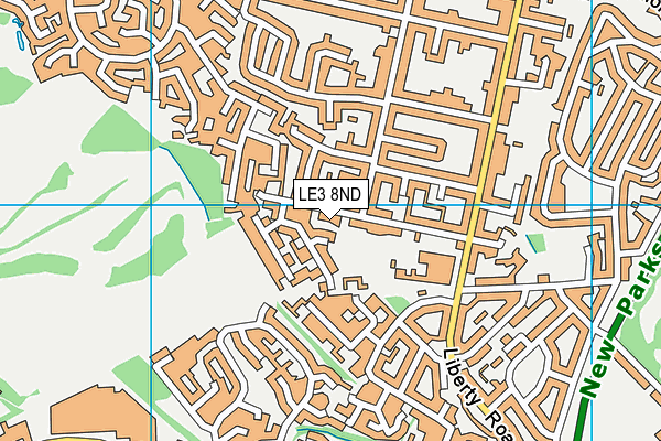 LE3 8ND map - OS VectorMap District (Ordnance Survey)