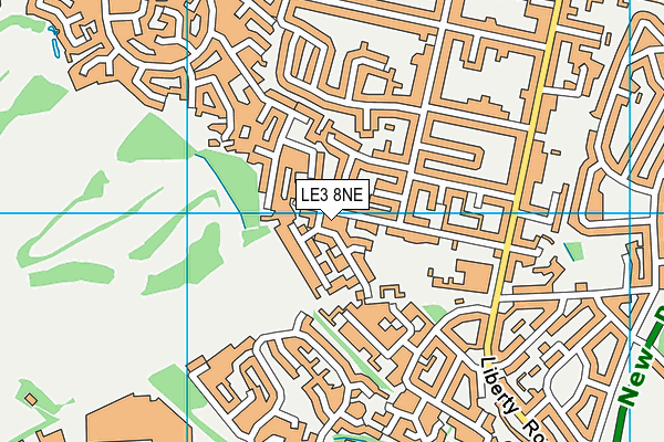 LE3 8NE map - OS VectorMap District (Ordnance Survey)