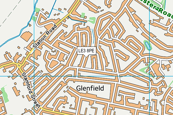 LE3 8PE map - OS VectorMap District (Ordnance Survey)