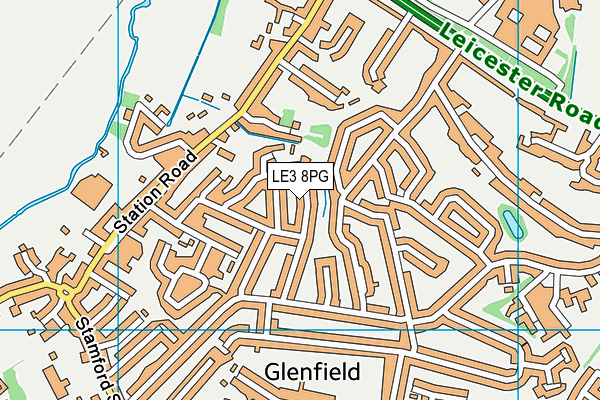 LE3 8PG map - OS VectorMap District (Ordnance Survey)
