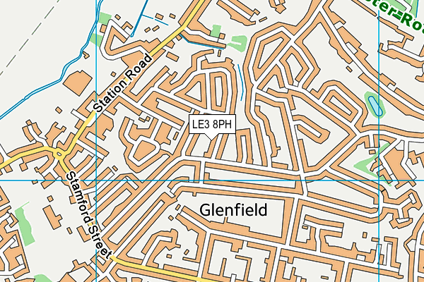 LE3 8PH map - OS VectorMap District (Ordnance Survey)