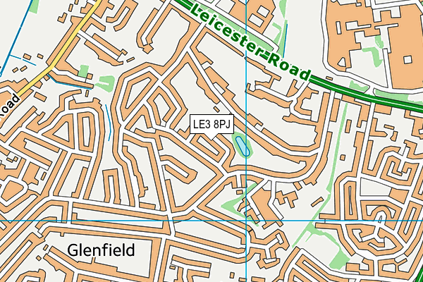 LE3 8PJ map - OS VectorMap District (Ordnance Survey)