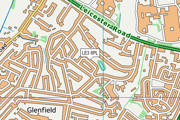 LE3 8PL map - OS VectorMap District (Ordnance Survey)