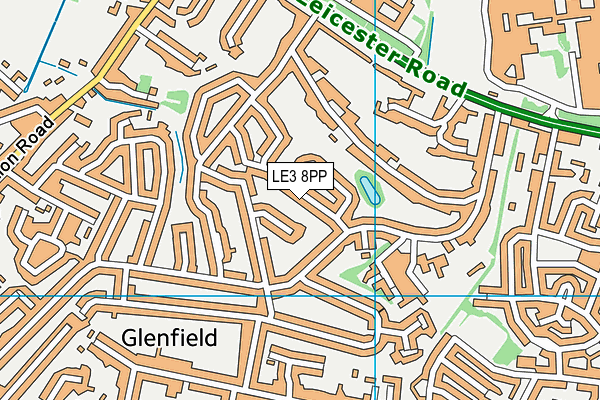 LE3 8PP map - OS VectorMap District (Ordnance Survey)