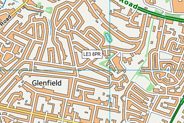 LE3 8PR map - OS VectorMap District (Ordnance Survey)