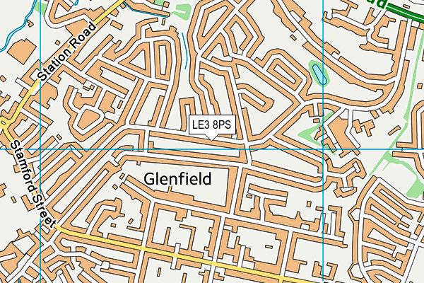 LE3 8PS map - OS VectorMap District (Ordnance Survey)